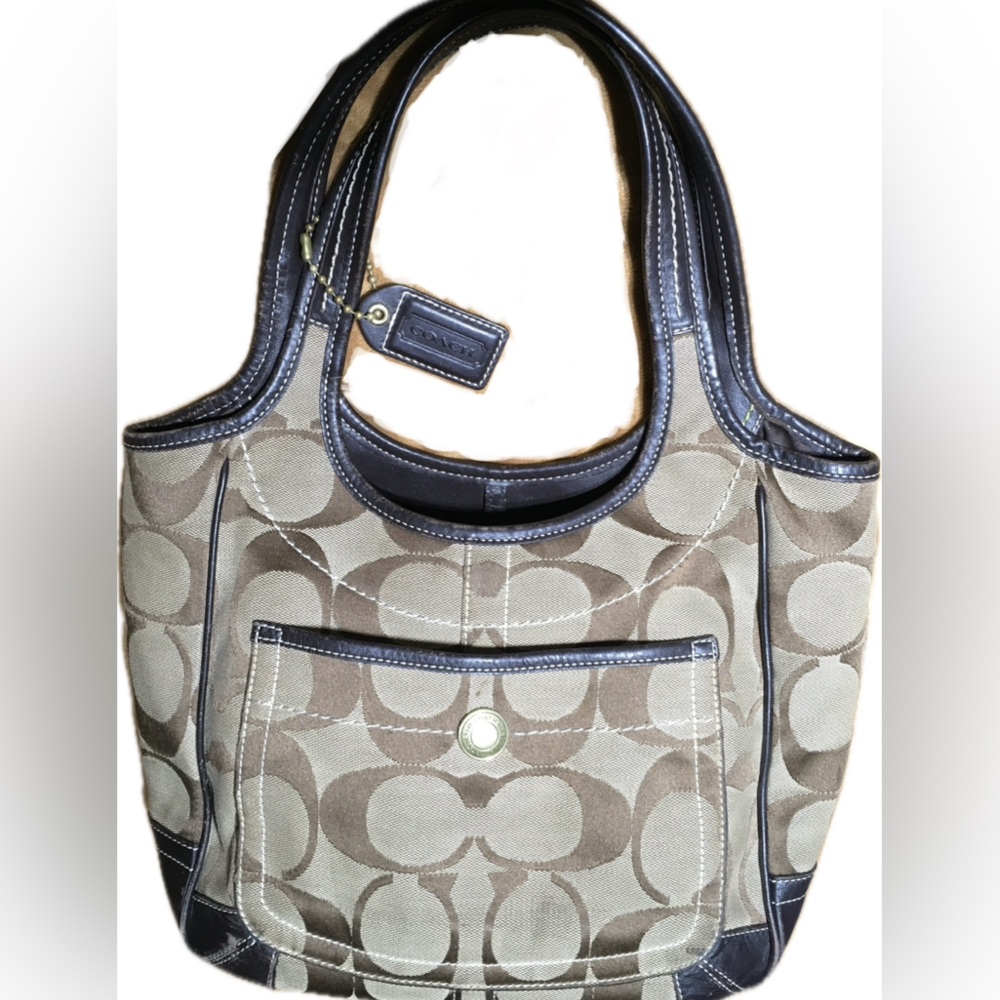 Coach Signature Jacquard Ergo Hobo  Shoulder Handbag